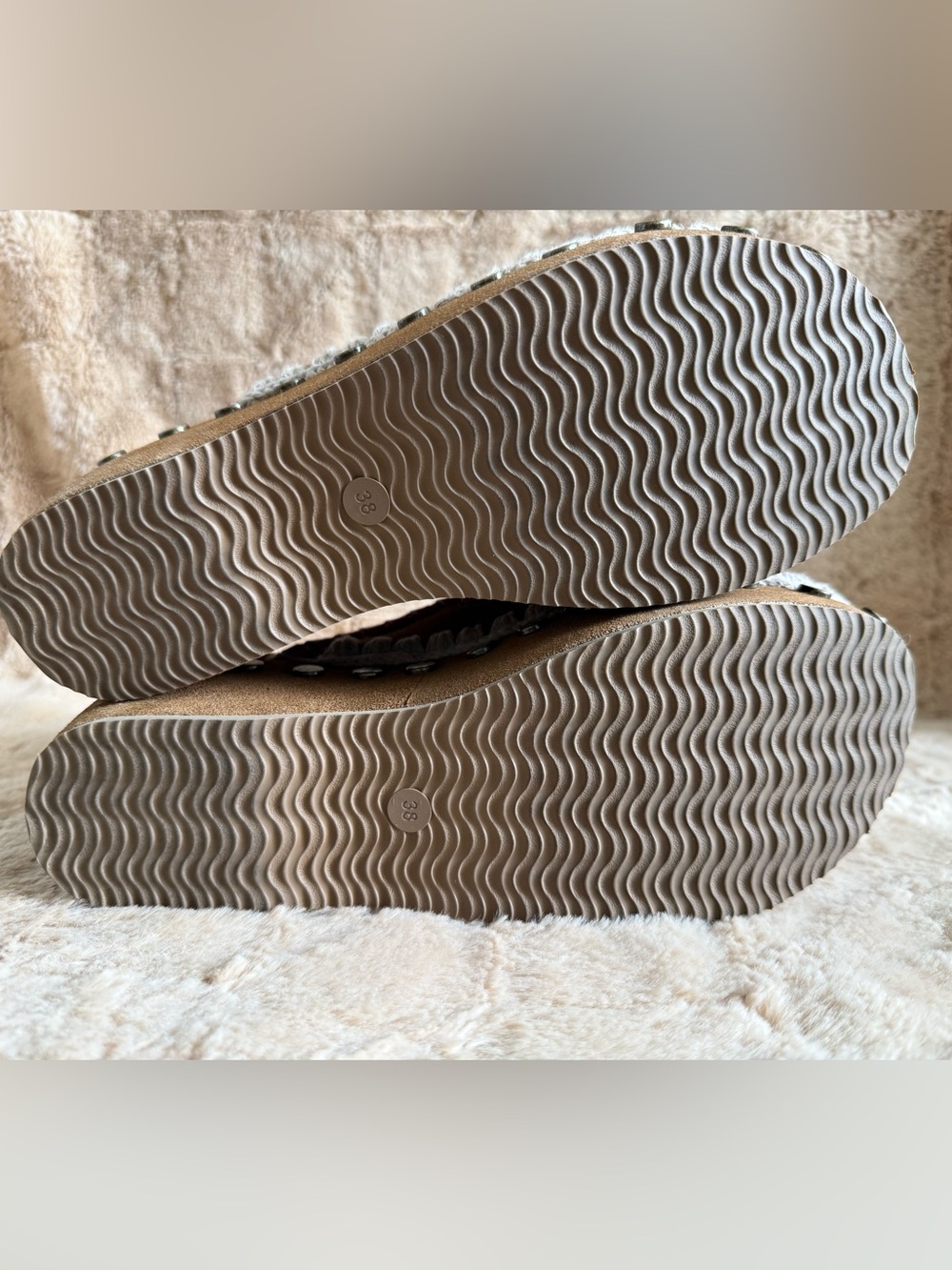 Mou Overstitched Suede Platform Rivets Clog - 8/38 Worn Once! - Picture 8 of 12